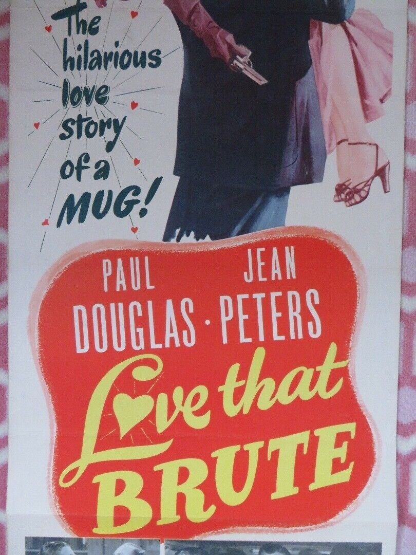 LOVE THAT BRUTE US INSERT (14"x 36") POSTER PAUL DOUGLAS JEAN PETERS 1950 Movie posters