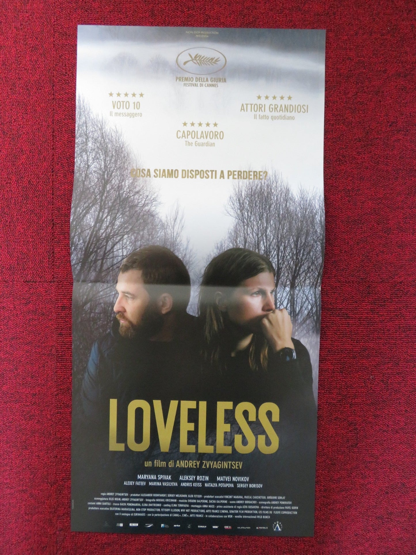 LOVELESS ITALIAN LOCANDINA POSTER MARYANA SPIVAK ALEKSEY ROZIN 2017 Rendezvous Cinema Movie posters