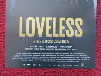 LOVELESS ITALIAN LOCANDINA POSTER MARYANA SPIVAK ALEKSEY ROZIN 2017 Rendezvous Cinema Movie posters