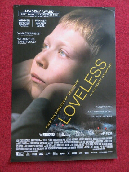 LOVELESS US ONE SHEET ROLLED POSTER ANDREY ZVYAGINTSEV 2017 Movie posters