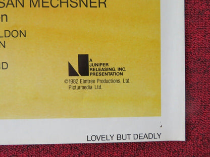 LOVELY BUT DEADLY FOLDED US ONE SHEET POSTER LUCINDA DOOLING 1982 Movie posters