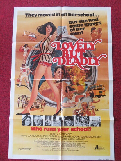 LOVELY BUT DEADLY FOLDED US ONE SHEET POSTER LUCINDA DOOLING 1982 Movie posters