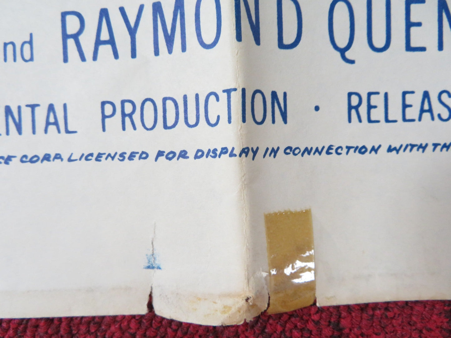 LOVER BOY / KNAVE OF HEARTS FOLDED US ONE SHEET POSTER GERARD PHILIPE 1955 Rendezvous Cinema Movie posters