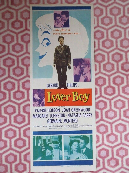 LOVER BOY / Lovers, Happy Lovers! US INSERT (14"x 36")POSTER GERARD PHILIPE '55 Movie posters