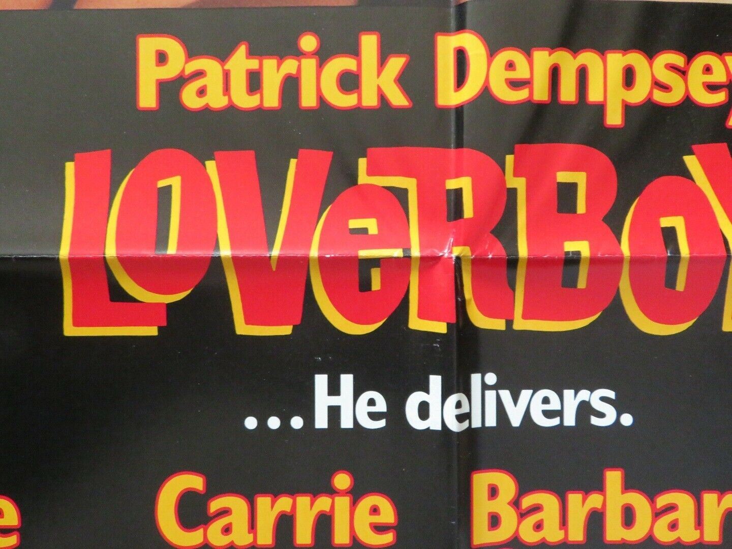 LOVERBOY FOLDED US ONE SHEET POSTER KATE JACKSON CARRIE FISHER 1989 Movie posters