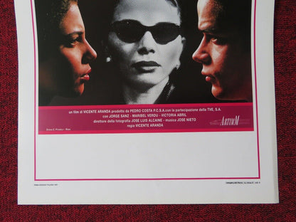 LOVERS: A TRUE STORY ITALIAN LOCANDINA (27.5"x13") POSTER MARIBEL VERDU 1991 Movie posters