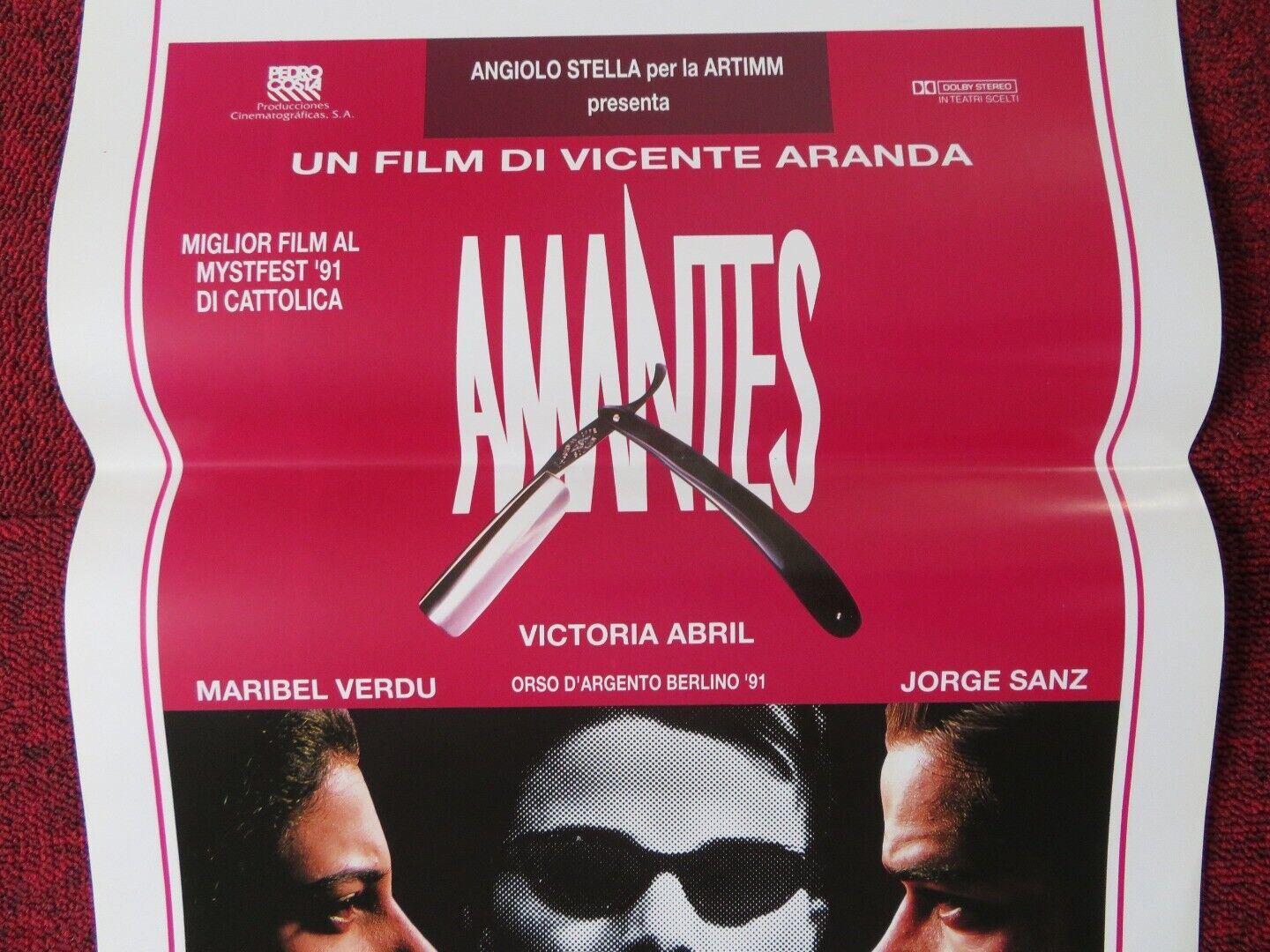 LOVERS: A TRUE STORY ITALIAN LOCANDINA (27.5"x13") POSTER MARIBEL VERDU 1991 Movie posters