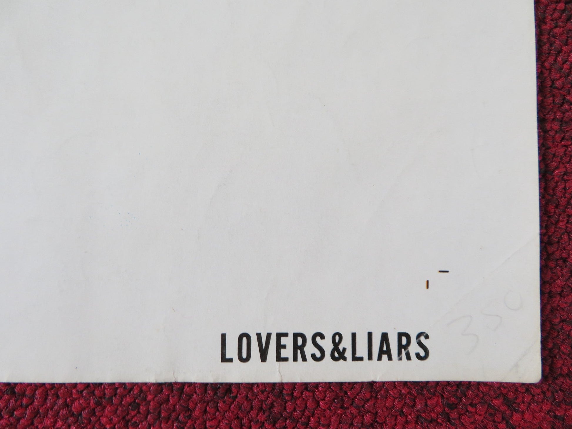 LOVERS AND LIARS FOLDED US ONE SHEET POSTER GOLDIE HAWN GIANCARLO GIANNINI 1979 Rendezvous Cinema Movie posters