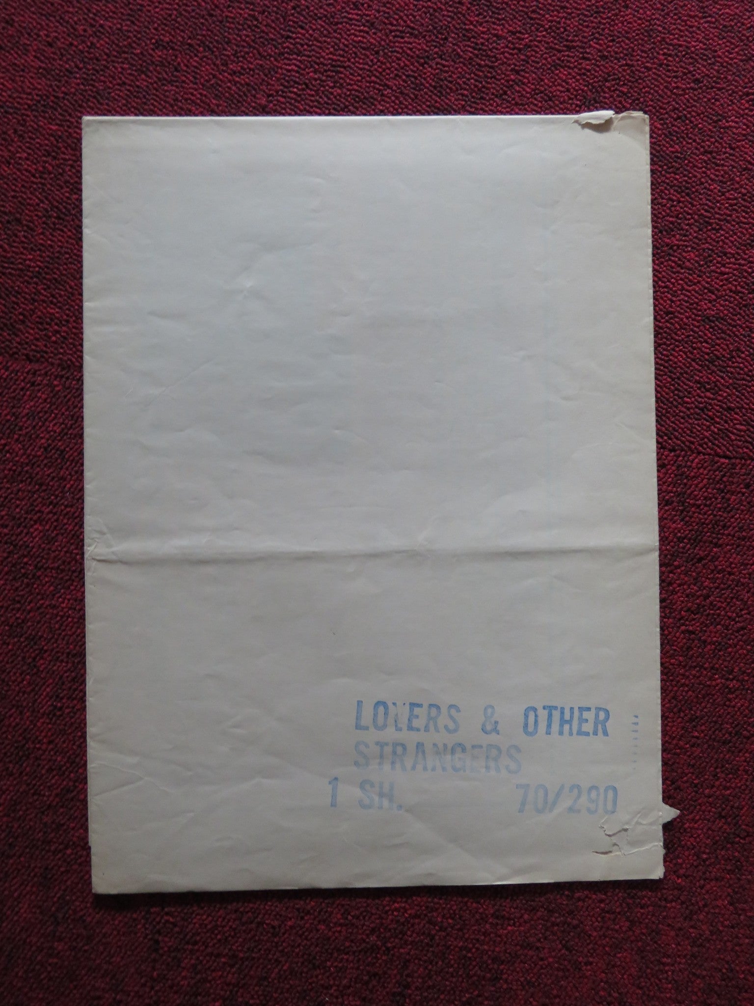 LOVERS AND OTHER STRANGERS FOLDED US ONE SHEET POSTER DIANE KEATON 1970 Rendezvous Cinema Movie posters
