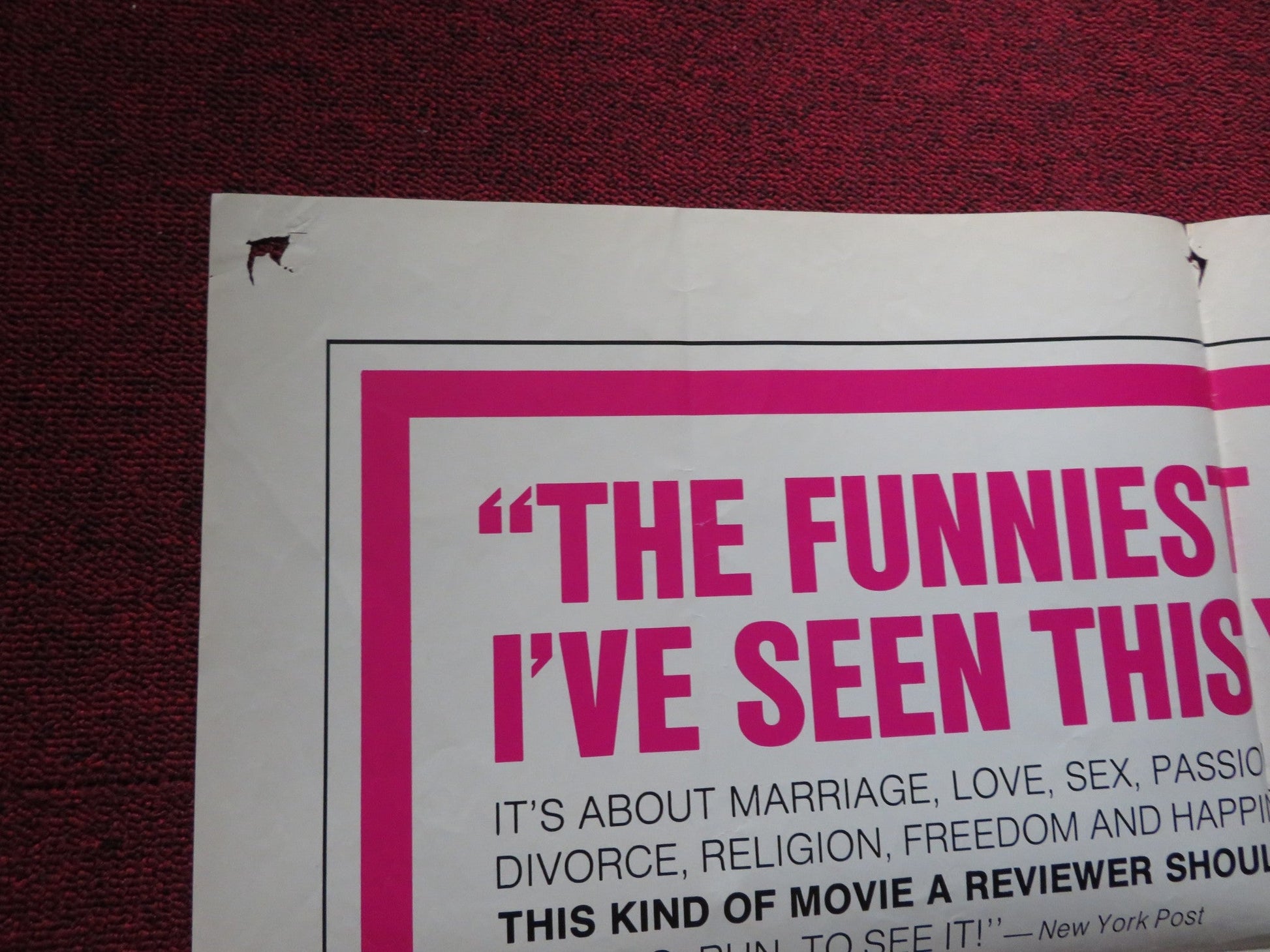 LOVERS AND OTHER STRANGERS FOLDED US ONE SHEET POSTER DIANE KEATON 1970 Rendezvous Cinema Movie posters