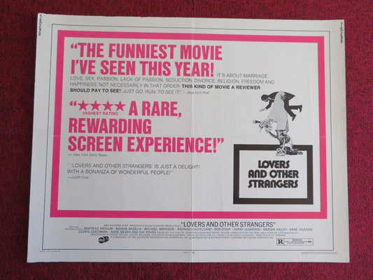 LOVERS AND STRANGERS US HALF SHEET (22"x 28") POSTER ANNE JACKSON 1970 Movie posters