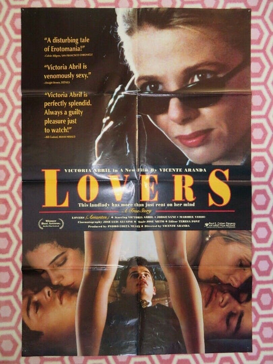 LOVERS UK ONE SHEET (27"x 41") POSTER VICENTE ARANDA VICORIA ABRIL JORGE SANE Movie posters
