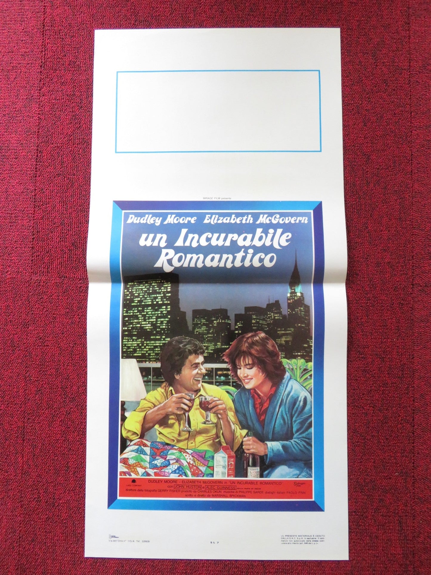 LOVESICK ITALIAN LOCANDINA POSTER DUDLEY MOORE ELIZABETH MCGOVERN 1983 Rendezvous Cinema Movie posters