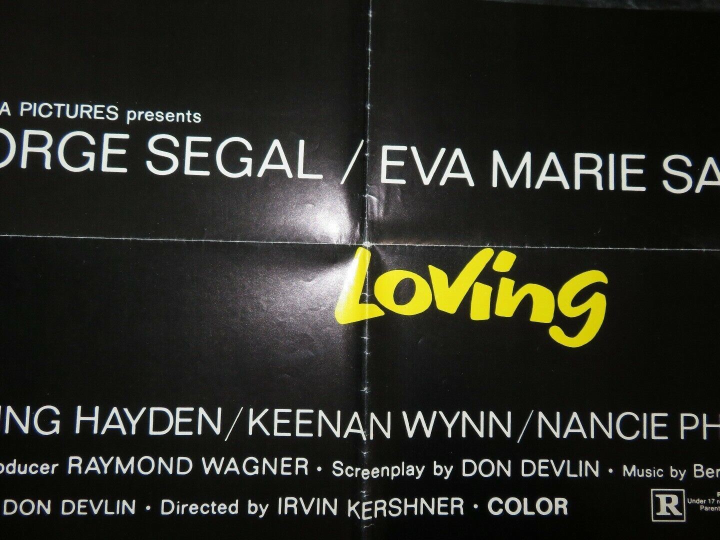 LOVING US ONE SHEET POSTER GEORGE SEGAL EVA MARIE SAINT 1970 - Rendezvous Cinema