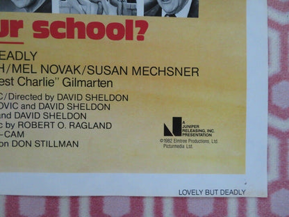 LOVLEY BUT DEADLY US ONE SHEET POSTER LUCINDA DOOLING JOHN RANDOLPH 1982 Movie posters