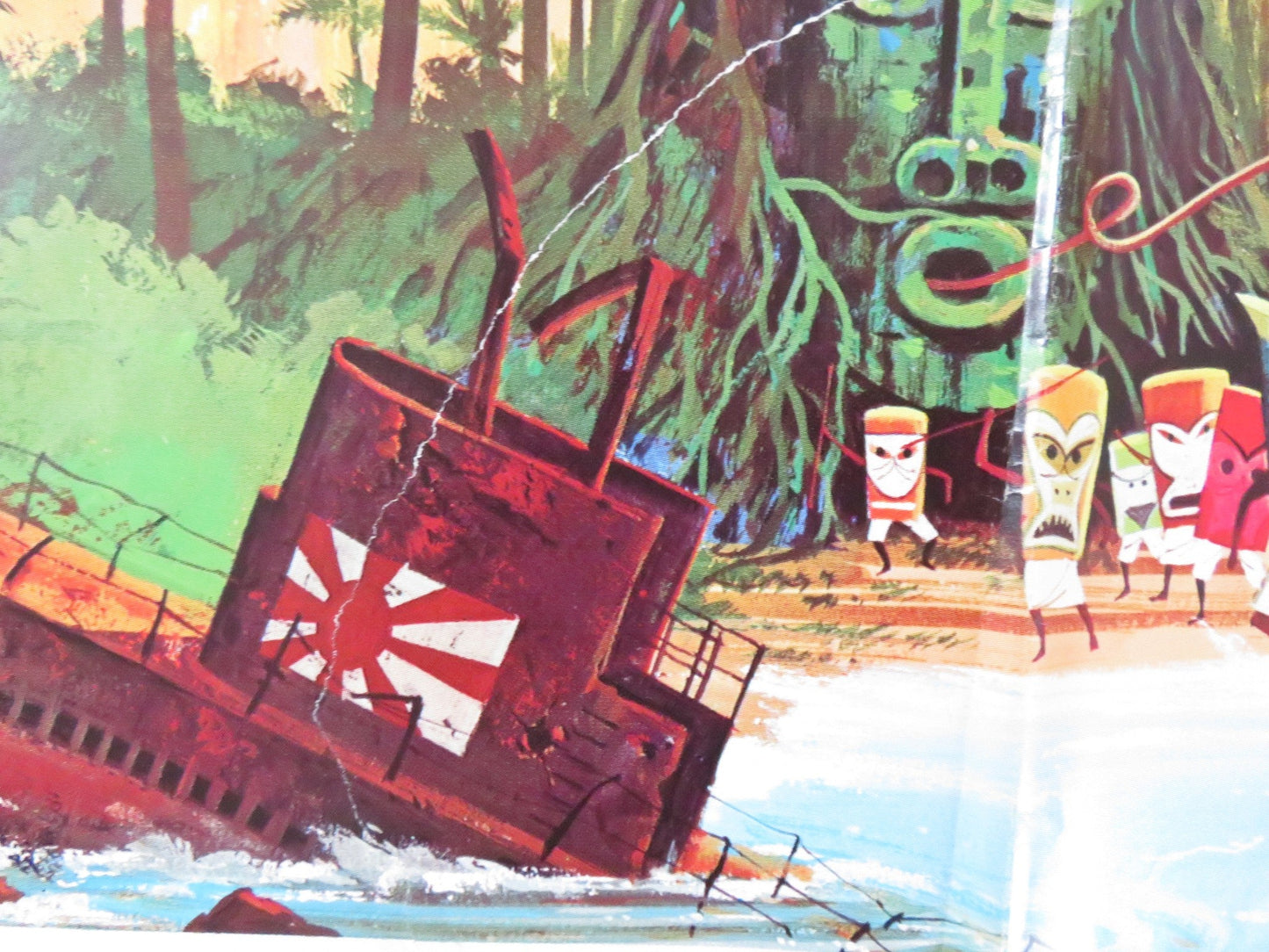 LT. ROBIN CRUSOE, U.S.N. - B FOLDED US ONE SHEET POSTER DICK VAN DYKE KWAN 1966 Rendezvous Cinema Movie posters