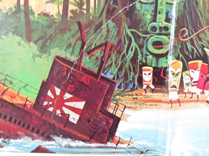 LT. ROBIN CRUSOE, U.S.N. - B FOLDED US ONE SHEET POSTER DICK VAN DYKE KWAN 1966 Rendezvous Cinema Movie posters