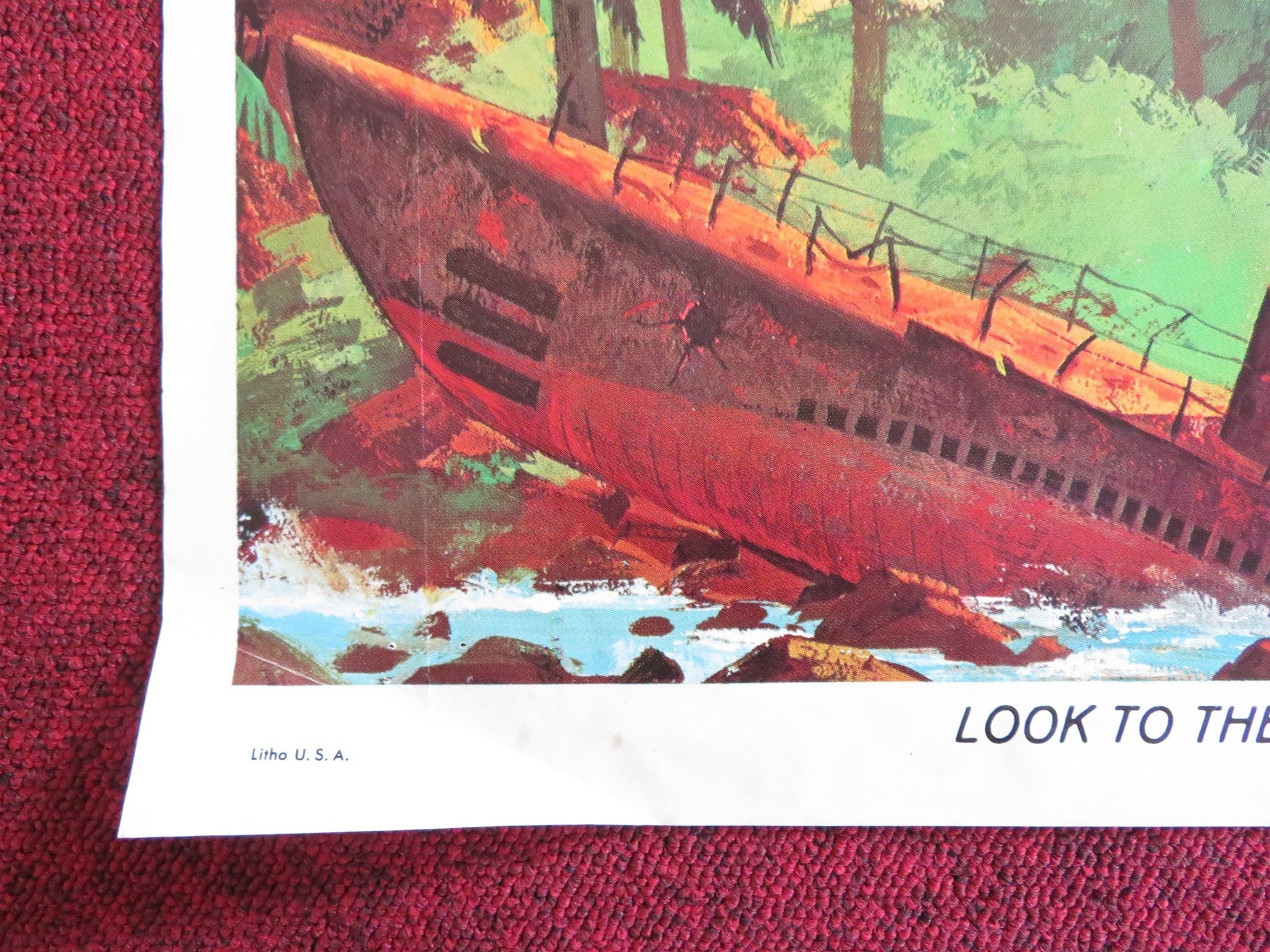 LT. ROBIN CRUSOE U.S.N FOLDED US ONE SHEET POSTER DISNEY DICK VAN DYKE 1974 Rendezvous Cinema Movie posters