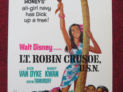 LT. ROBIN CRUSOE U.S.N. US INSERT (14"x 36") POSTER DICK VAN DYKE KWAN 1974 Rendezvous Cinema Movie posters