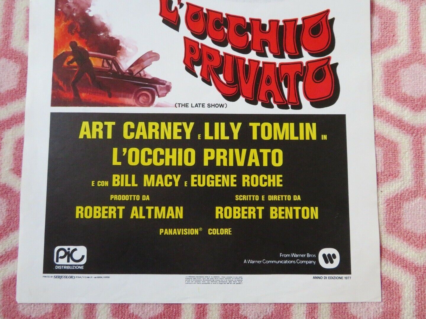 L'UCCHIO PRIVATO/ THE LATE SHOW ITALIAN LOCANDINA (27.5"x13") POSTER 1977 Movie posters