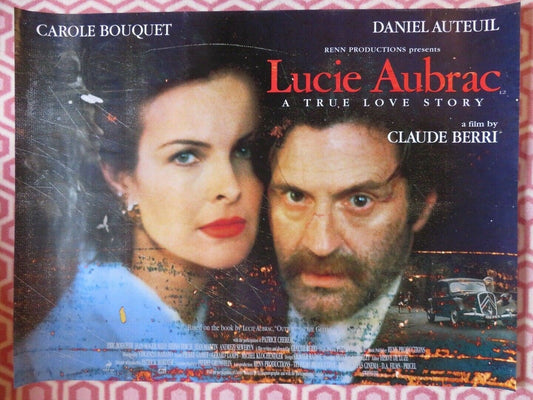 LUCIE AUBRAC QUAD (30"x 40") ROLLED POSTER CAROLE BOUQUET DANIEL AUTEUIL 1997 Movie posters