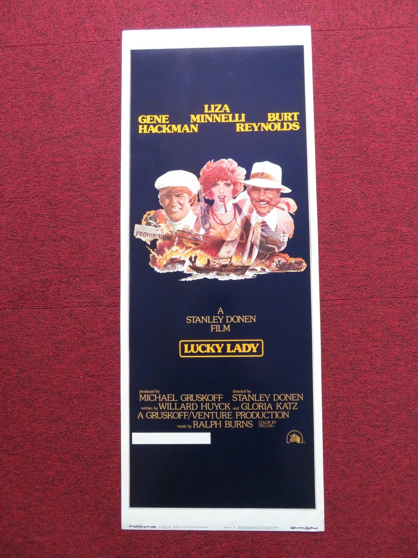 LUCKY LADY STYLE B US INSERT (14"x 36") POSTER LIZA MINNELLI GENE HACKMAN 1975 Rendezvous Cinema Movie posters
