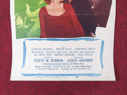 LUCKY NICK CAIN US INSERT (14"x 36") POSTER GEORGE RAFT COLEEN GRAY 1951 Rendezvous Cinema Movie posters