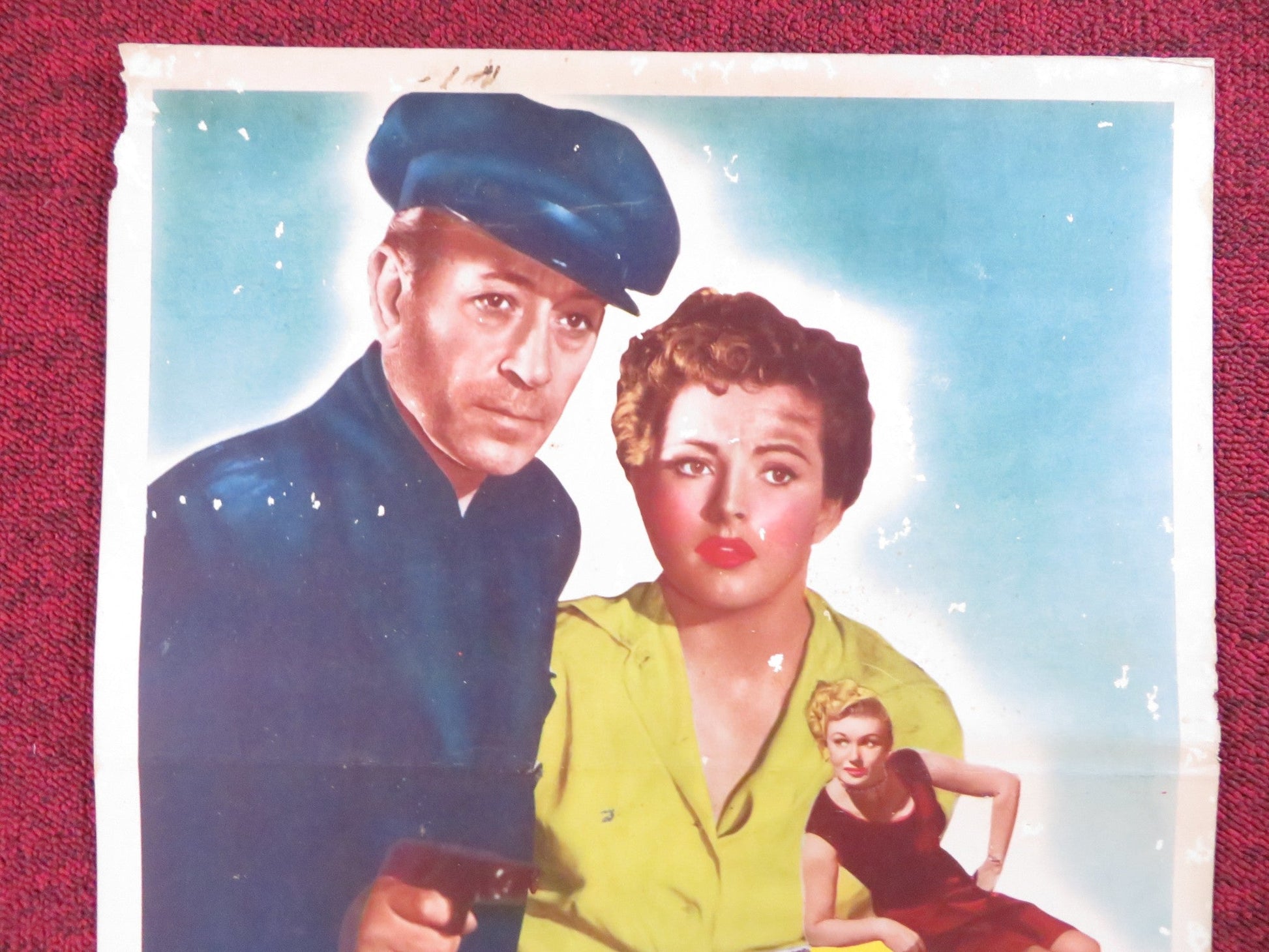 LUCKY NICK CAIN US INSERT (14"x 36") POSTER GEORGE RAFT COLEEN GRAY 1951 Rendezvous Cinema Movie posters