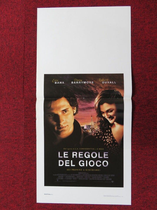 LUCKY YOU ITALIAN LOCANDINA (27.5"x13") POSTER DREW BARRYMORE ERIC BANA 2007 Movie posters