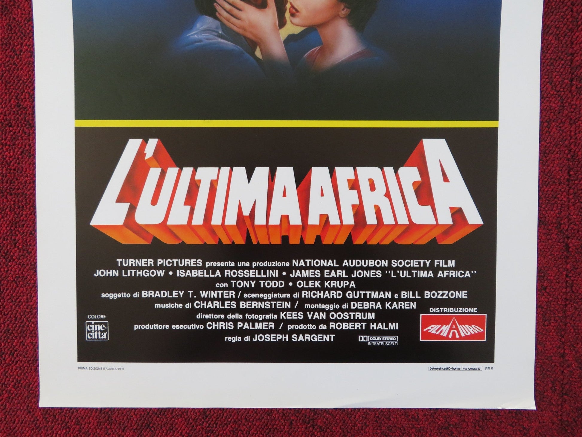 L'ULTIMA AFRICA ITALIAN LOCANDINA POSTER JOHN LITHGOW ISABELLA ROSSELLINI 1990 Rendezvous Cinema Movie posters