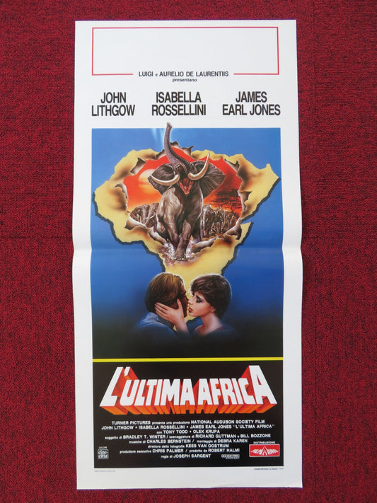 L'ULTIMA AFRICA ITALIAN LOCANDINA POSTER JOHN LITHGOW ISABELLA ROSSELLINI 1990 Rendezvous Cinema Movie posters