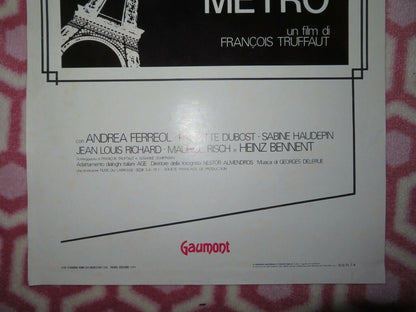 L'ULTIMO METRO / The Last Metro ITALIAN LOCANDINA (27.5"x13") POSTER 1981 Movie posters
