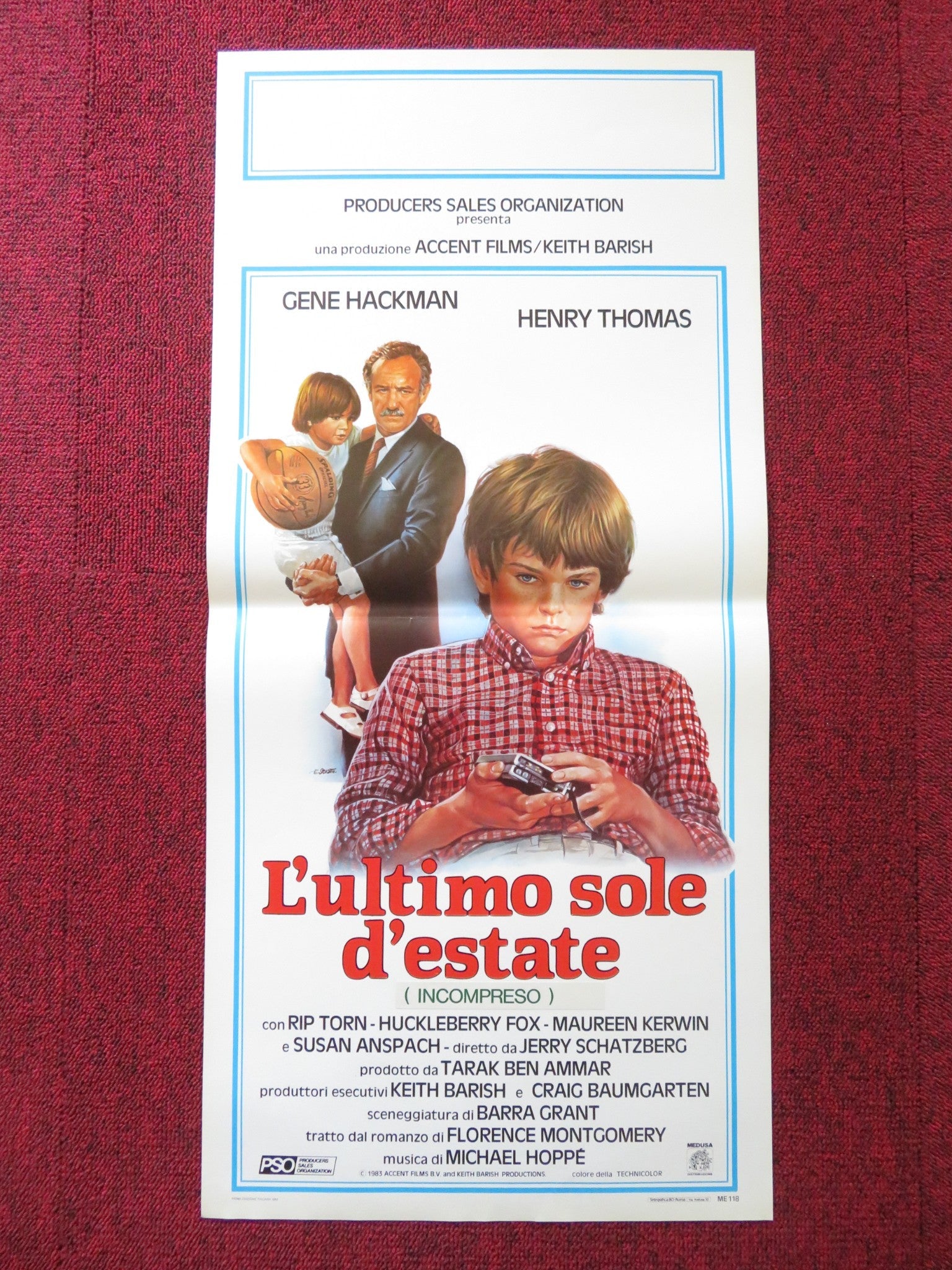 L'ULTIMO SOLE D'ESTATE / MISUNDERSTOOD ITALIAN LOCANDINA POSTER G. HACKMAN 1984 Rendezvous Cinema Movie posters