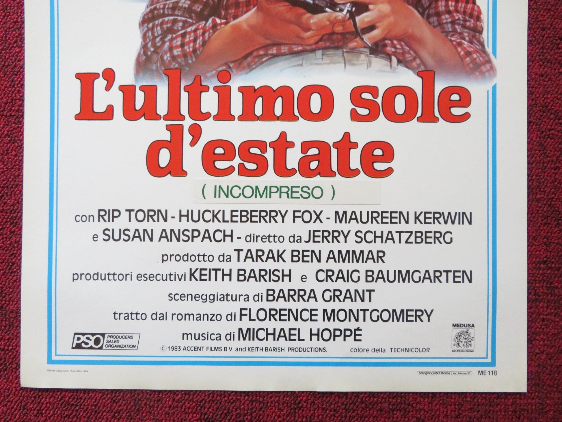 L'ULTIMO SOLE D'ESTATE / MISUNDERSTOOD ITALIAN LOCANDINA POSTER G. HACKMAN 1984 Rendezvous Cinema Movie posters