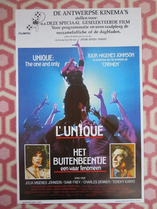 L'UNIQUE BELGIUM (21.5"x14") POSTER JULIA MIGENES JOHNSON SAMI FREY 1986 Movie posters