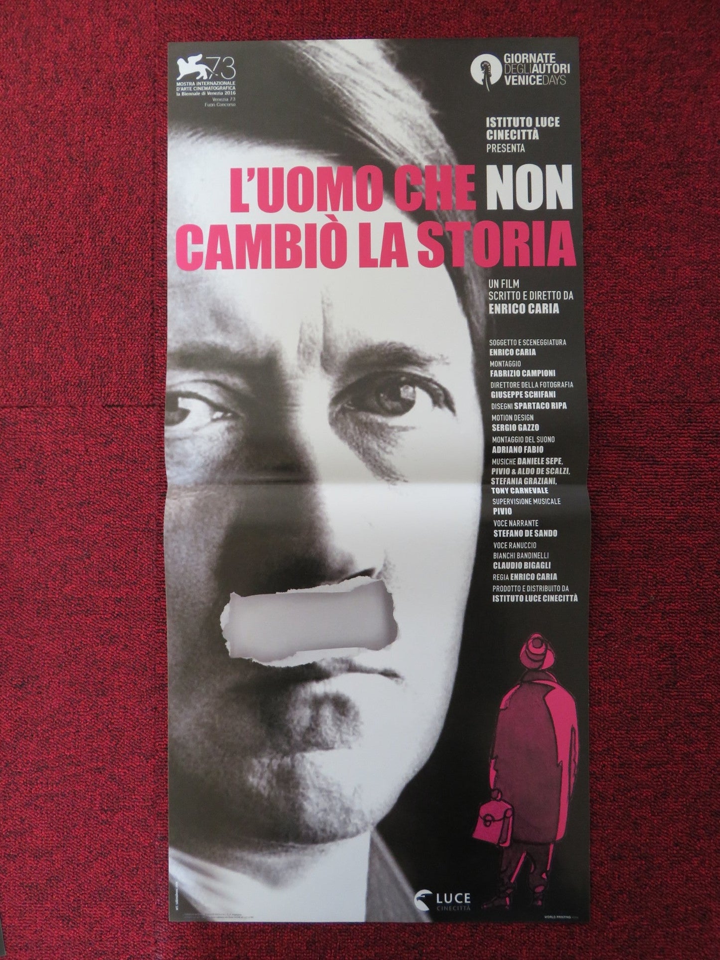 L'UOMO CHE NON CAMBIO LA STORIA ITALIAN LOCANDINA POSTER CLAUDIO BIGAGLI 2016 Rendezvous Cinema Movie posters