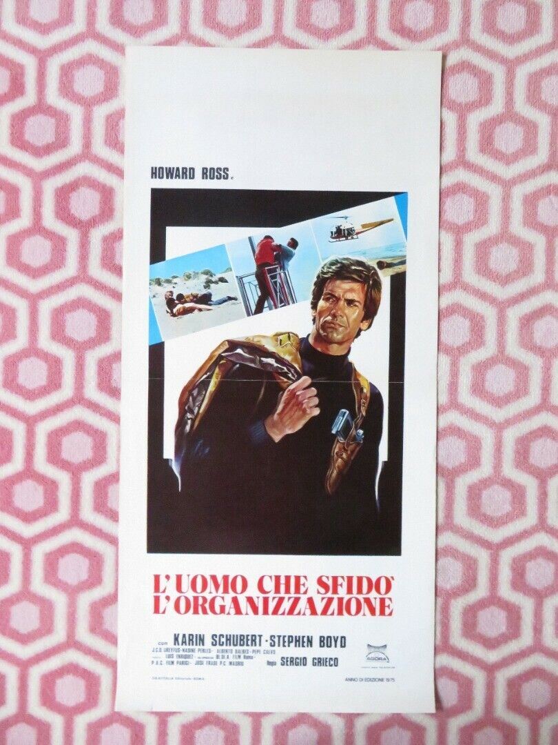 L'UOMO CHE SFIDO' L'ORGANIZZAZIONE ITALIAN LOCANDINA (27.5"x13") POSTER 1975 Movie posters