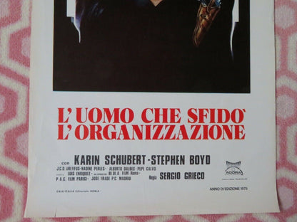 L'UOMO CHE SFIDO' L'ORGANIZZAZIONE ITALIAN LOCANDINA (27.5"x13") POSTER 1975 Movie posters