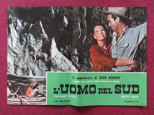 L'UOMO DEL SUD - C ITALIAN FOTOBUSTA POSTER ZACHARY SCOTT BETTY FIELD 1945 Rendezvous Cinema Movie posters