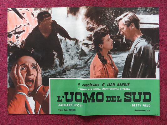 L'UOMO DEL SUD - D ITALIAN FOTOBUSTA POSTER ZACHARY SCOTT BETTY FIELD 1945 Rendezvous Cinema Movie posters