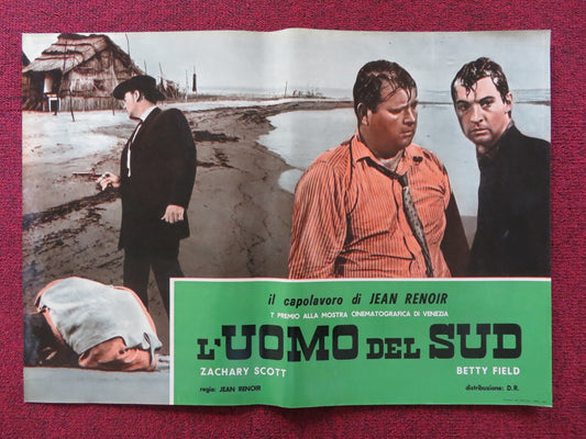 L'UOMO DEL SUD - F ITALIAN FOTOBUSTA POSTER ZACHARY SCOTT BETTY FIELD 1945 Rendezvous Cinema Movie posters
