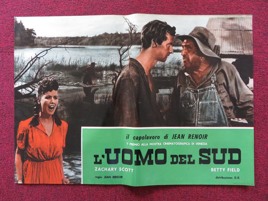 L'UOMO DEL SUD - G ITALIAN FOTOBUSTA POSTER ZACHARY SCOTT BETTY FIELD 1945 Rendezvous Cinema Movie posters