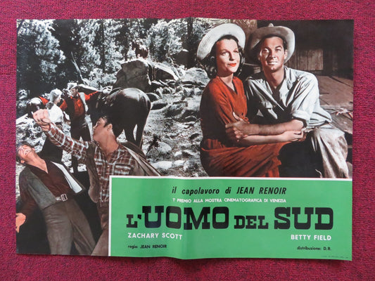 L'UOMO DEL SUD - H ITALIAN FOTOBUSTA POSTER ZACHARY SCOTT BETTY FIELD 1945 Rendezvous Cinema Movie posters