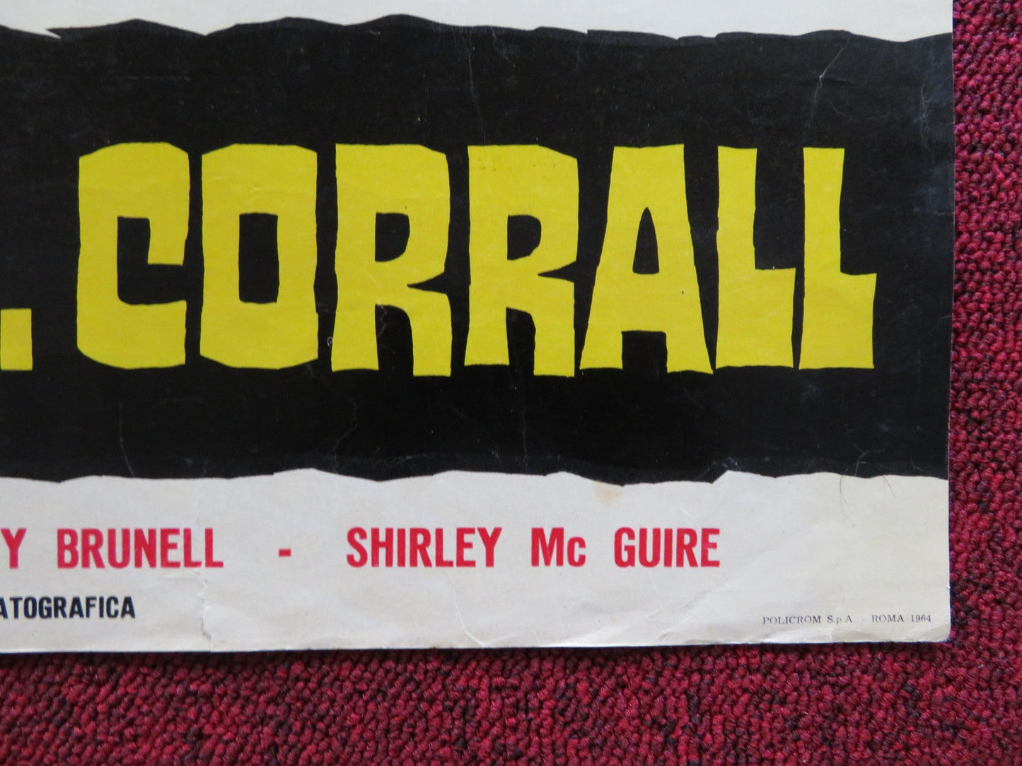 L'UOMO DELL O.K CORRALL - B ITALIAN FOTOBUSTA POSTER GEORGE MARTIN TAYLOR 1964 Rendezvous Cinema Movie posters