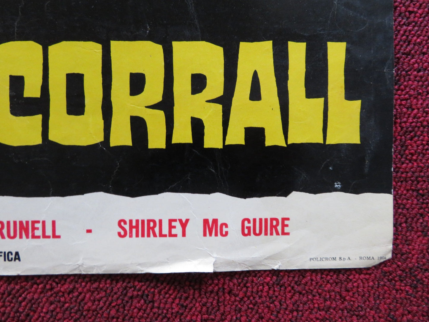 L'UOMO DELL O.K CORRALL - C ITALIAN FOTOBUSTA POSTER GEORGE MARTIN TAYLOR 1964 Rendezvous Cinema Movie posters