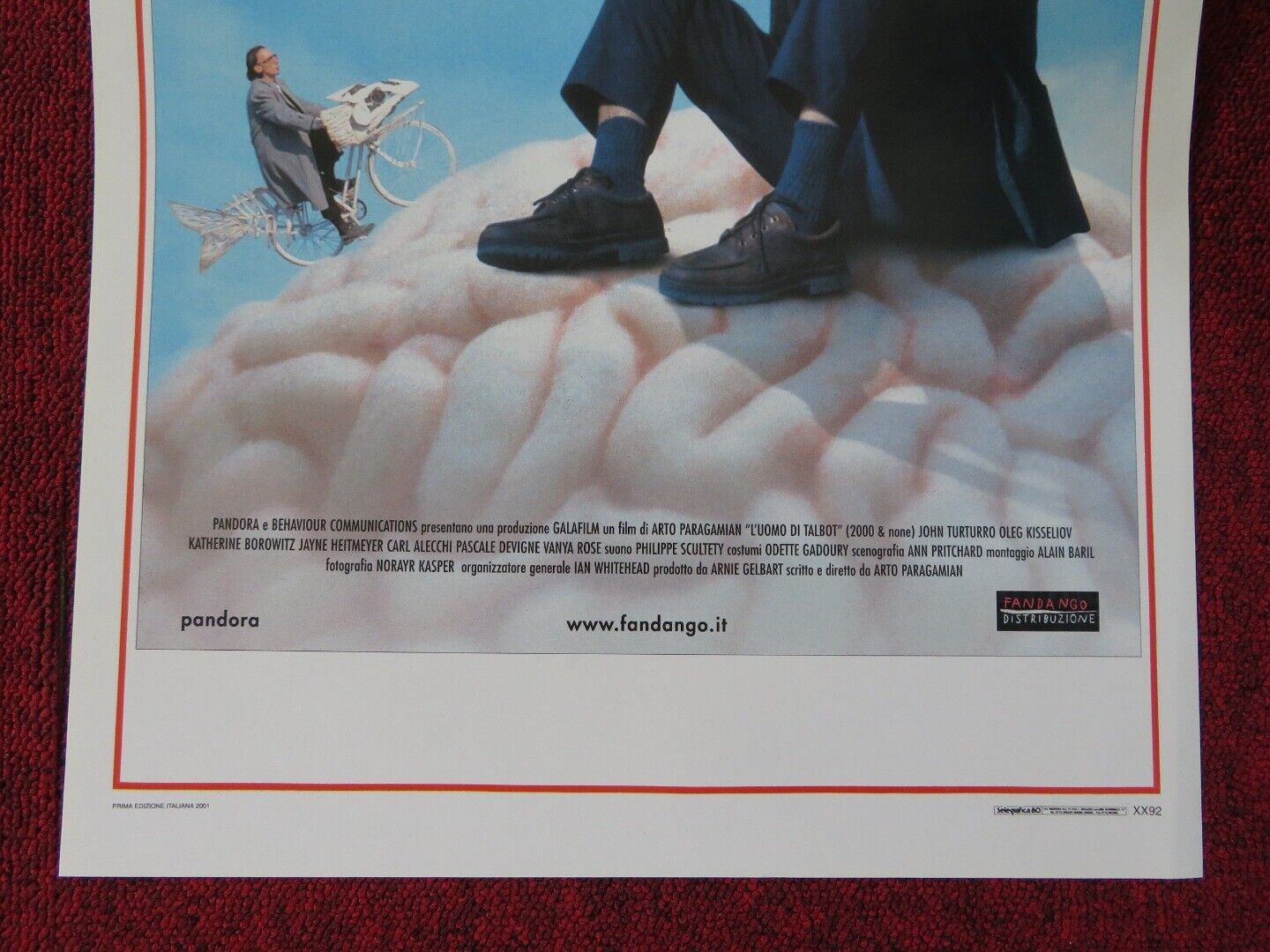 L'UOMO DI TALBOT ITALIAN LOCANDINA (27.5"x13") POSTER JOHN TURTURRO 2001 - Rendezvous Cinema