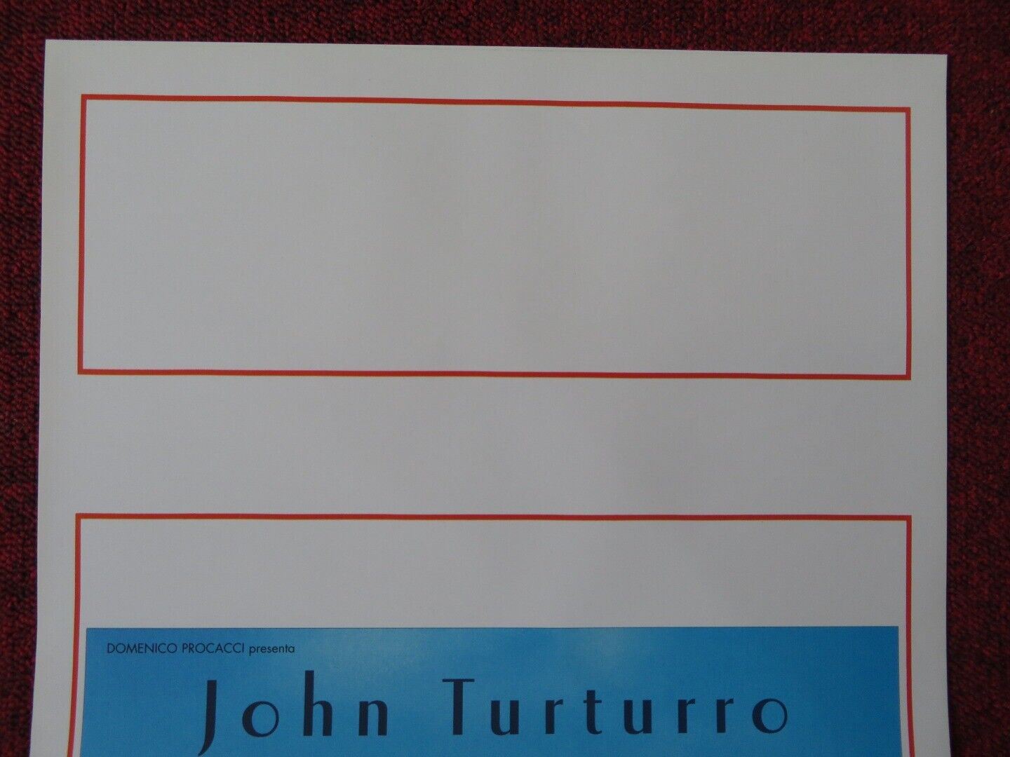 L'UOMO DI TALBOT ITALIAN LOCANDINA (27.5"x13") POSTER JOHN TURTURRO 2001 - Rendezvous Cinema