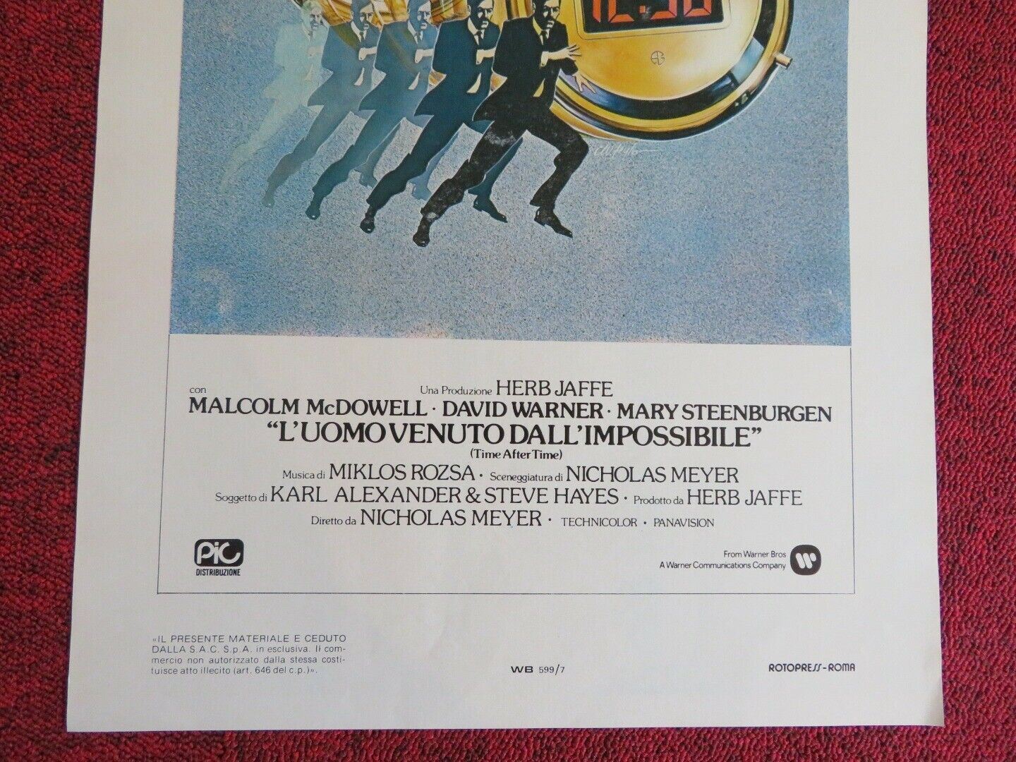 L'UOMO VENUTO DALL'IMPOSSIBILE ITALIAN LOCANDINA (27.5"x13") POSTER 1979 Movie posters