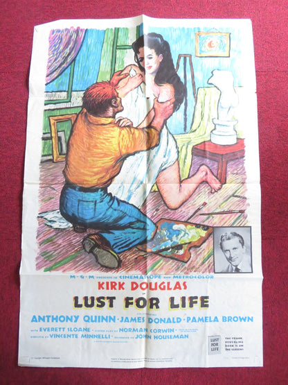 LUST FOR LIFE FOLDED US ONE SHEET POSTER KIRK DOUGLAS ANTHONY QUINN 1956 Rendezvous Cinema Movie posters