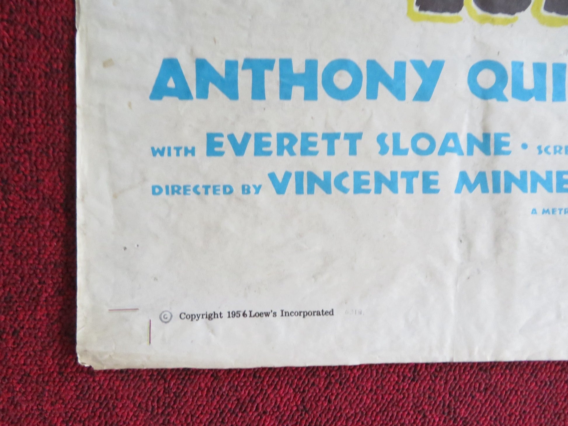 LUST FOR LIFE FOLDED US ONE SHEET POSTER KIRK DOUGLAS ANTHONY QUINN 1956 Rendezvous Cinema Movie posters